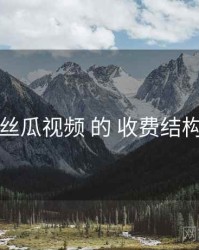 围绕 丝瓜视频 的 收费结构 思路