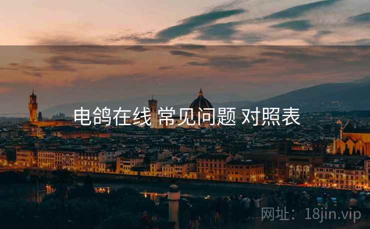 电鸽在线 常见问题 对照表