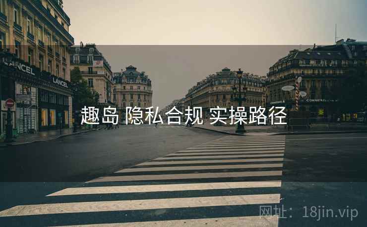趣岛 隐私合规 实操路径