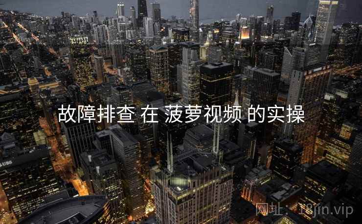 故障排查 在 菠萝视频 的实操