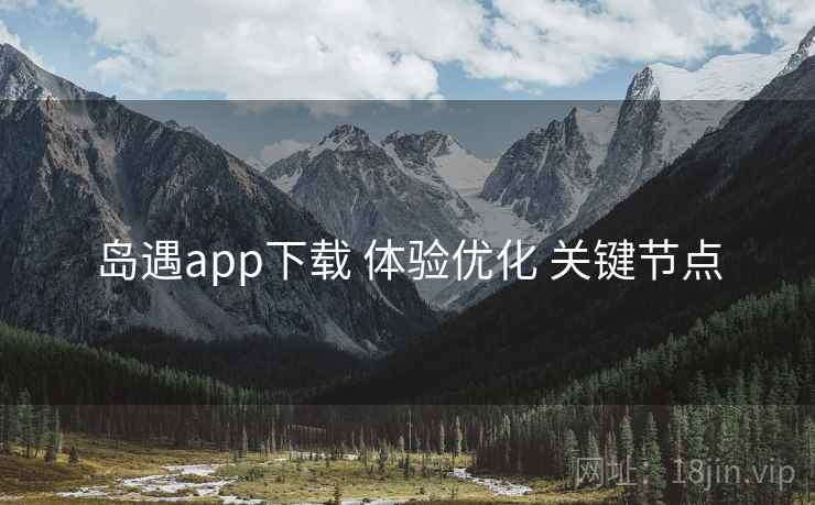 岛遇app下载 体验优化 关键节点