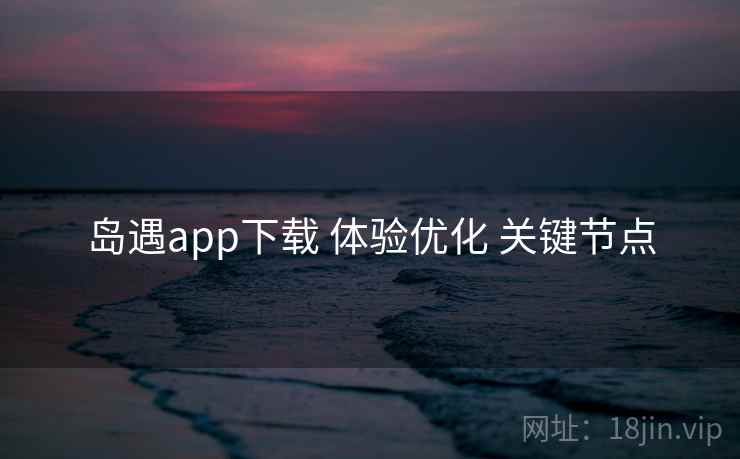 岛遇app下载 体验优化 关键节点