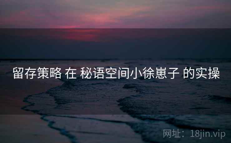 留存策略 在 秘语空间小徐崽子 的实操