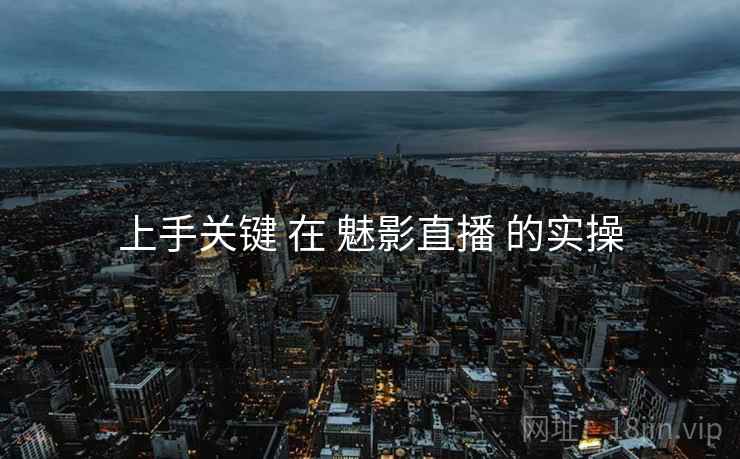 上手关键 在 魅影直播 的实操
