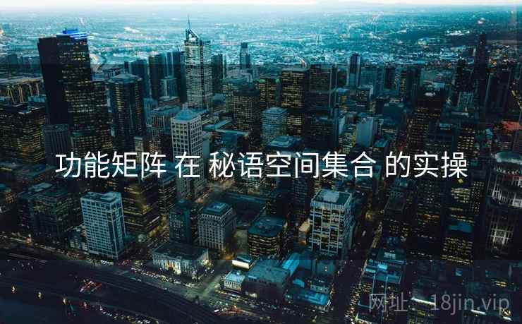 功能矩阵 在 秘语空间集合 的实操