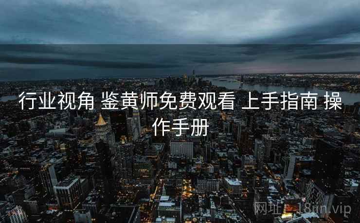 行业视角 鉴黄师免费观看 上手指南 操作手册