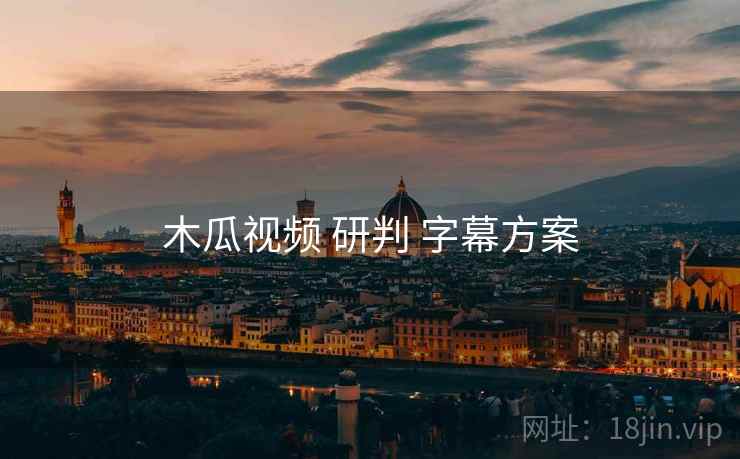 木瓜视频 研判 字幕方案